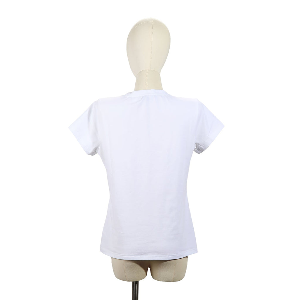 CAMISETA DE MODA CON CUELLO EN V (QUEEN CLEOPATRA BLANCO)